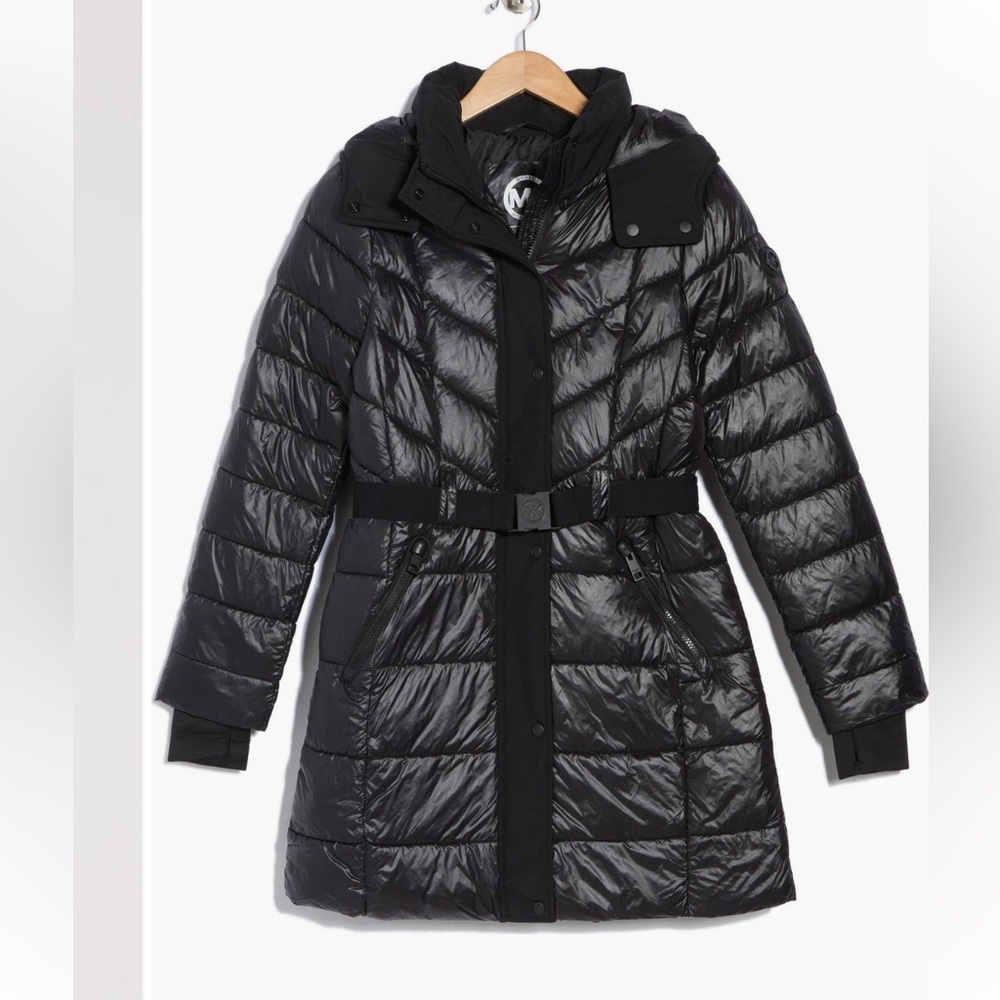 Michael kors Women's Black Quilted Coat so XS